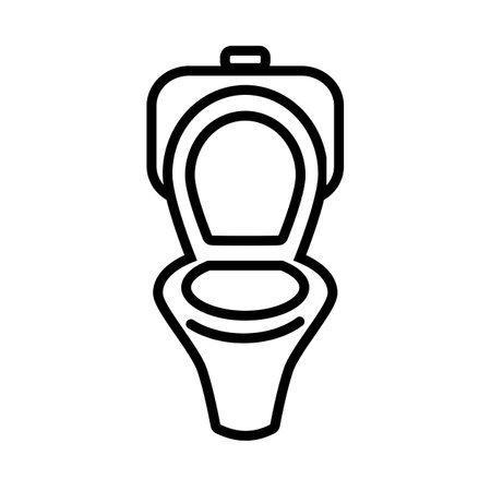 toilet bowl icon on a white background.のイラスト素材