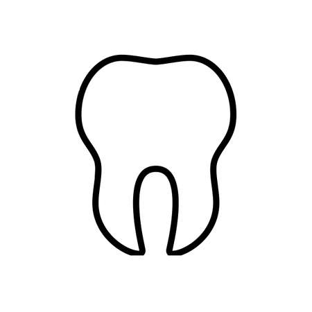 Healthy tooth icon vector illustration on white background.のイラスト素材