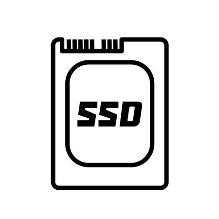 SSD Storage disk or Solid-state drive sign icon or symbolのイラスト素材