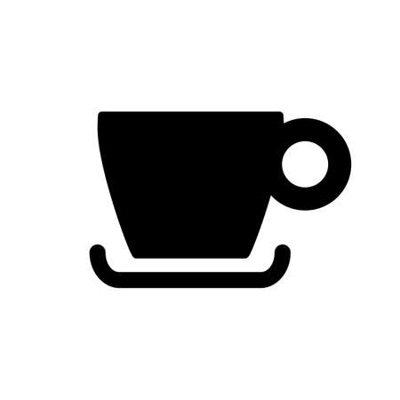 coffee cup or tea mug icon symbol outline illustration on a white backgroundのイラスト素材