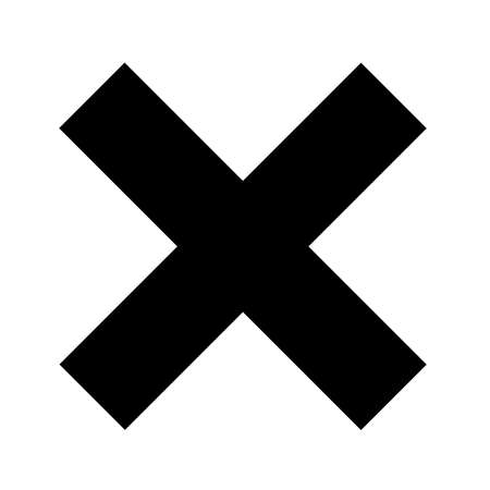 Not check mark icon sign isolated on a white backgroundのイラスト素材