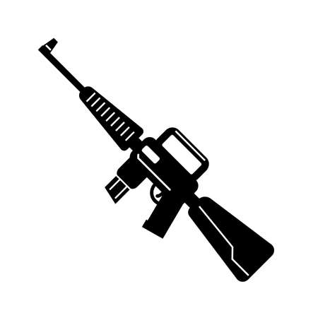 assault rifle Icon, automatic fire rifle simple sign.のイラスト素材