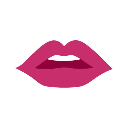 female lips vector icon, illustration on a white background.のイラスト素材