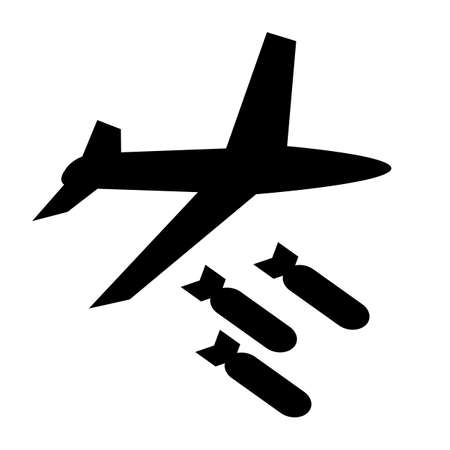 Airplane bombardier icon isolated on white background.のイラスト素材