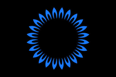Flame on a gas stoveのイラスト素材