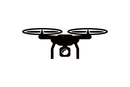 Drone icon isolated on a white background.のイラスト素材