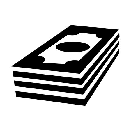 Dollars icon on white background. Vector illustration. Eps 10.のイラスト素材