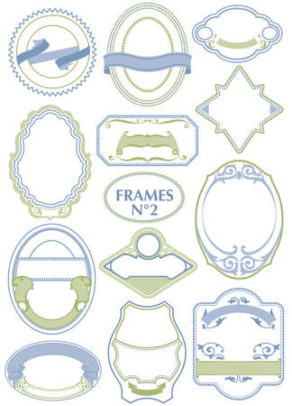 Set of ornate vector framesのイラスト素材