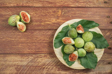 Gastronomic composition with figsの写真素材