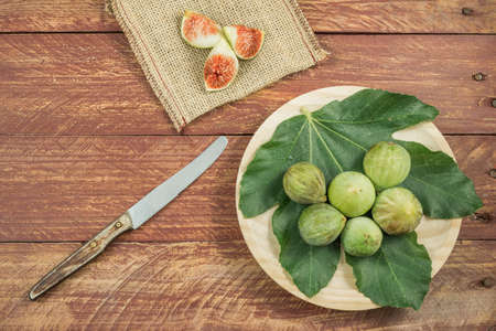 Gastronomic composition with figsの写真素材