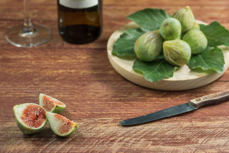 Gastronomic composition with figsの写真素材