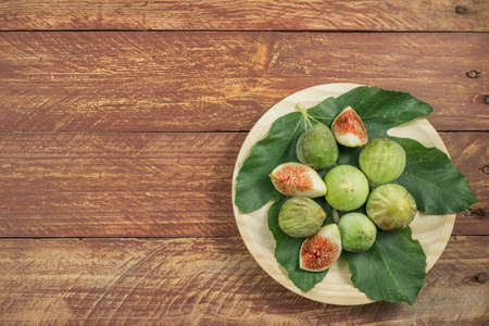 Gastronomic composition with figsの写真素材