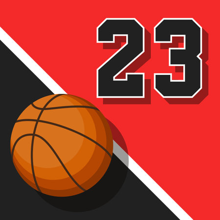 Basketball design over red background, vector illustration. Vector illustration.のイラスト素材