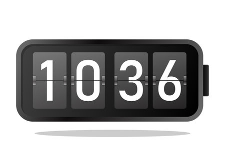 digital alarm clock on a white background. Vector illustration in flat styleのイラスト素材