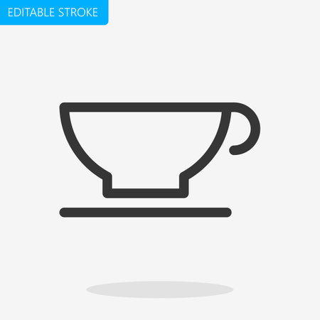 Coffee cup icon. Simple flat vector illustration for web design or mobile app.のイラスト素材