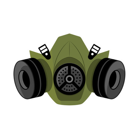 Gas Mask Toxic Paint Illustration Vector Iconのイラスト素材