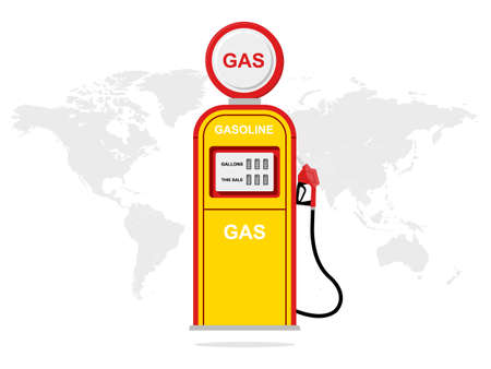 Gasoline pump retro design Vector Illustrationのイラスト素材