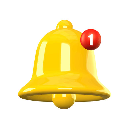 Notification bell icon. Realistic illustration of reminder bell icon for web design