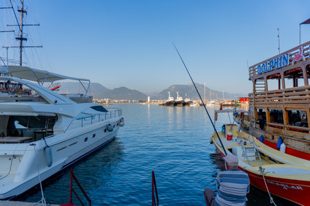 Yachts in the port of Antalya, Turkeyのeditorial素材