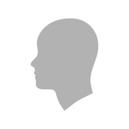 Man avatar profile picture. Vector illustration eps10 Side viewのイラスト素材