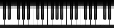 Piano keys. Black and white piano keyboard. Vector illustration.のイラスト素材