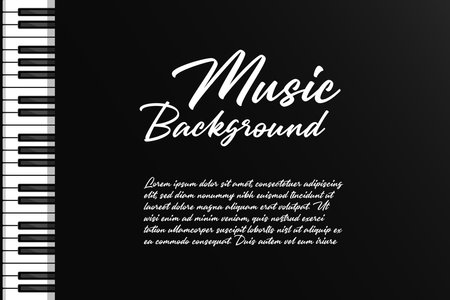 Piano keys on a black background with space for your text.のイラスト素材