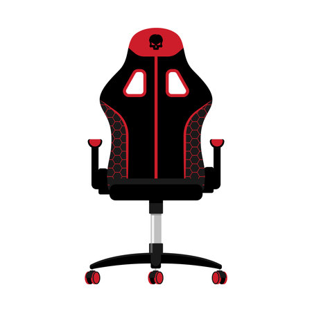Office chair isolated on white background. Vector illustration in flat style.のイラスト素材