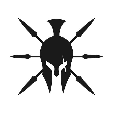 Spartan helmet icon. Simple illustration of spartan helmet vector icon for webのイラスト素材