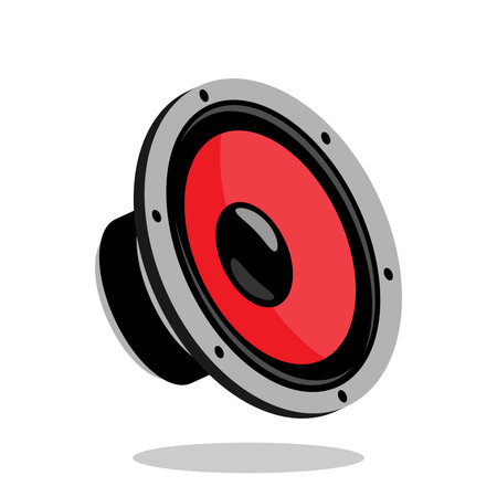 Speaker icon on white background. Flat design. Vector illustration.のイラスト素材