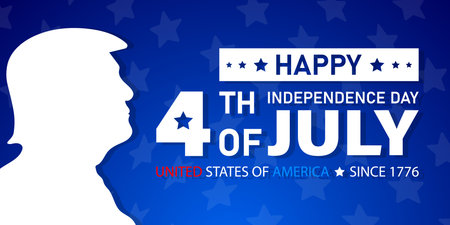 Independence day of the United States 4th of July. 4th of July. Vector illustrationのイラスト素材