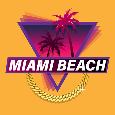 miami beach design, vector illustration eps10 graphic  formatのイラスト素材
