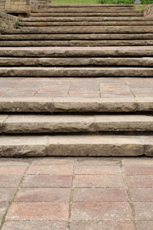 Old stone stairs in vertical formatの写真素材