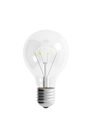 3d render of a bulb on a white isolated backgroundの写真素材