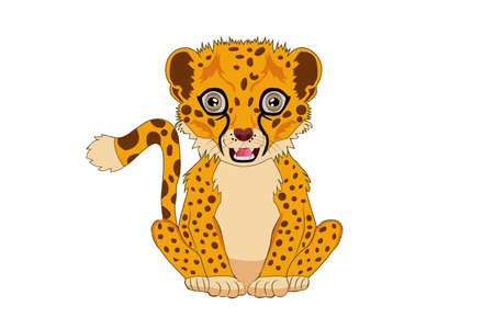 Vector illustration of a cheetah.のイラスト素材