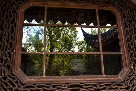 Grarden at old town, Suzhou, China 10/11/2015のeditorial素材