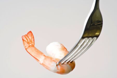 delicious fresh cooked shrimp prepared to eatの写真素材