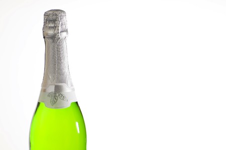 champagne for celebrate christmas festive  isolated over white backgroundの写真素材