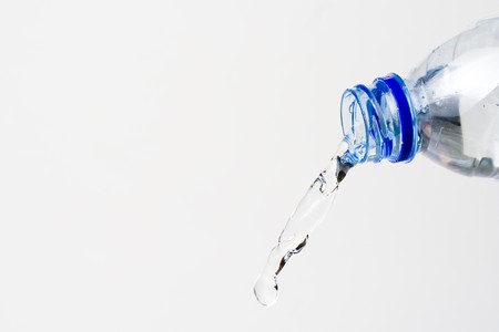 fresh cool  water isolated over white backgroundの写真素材