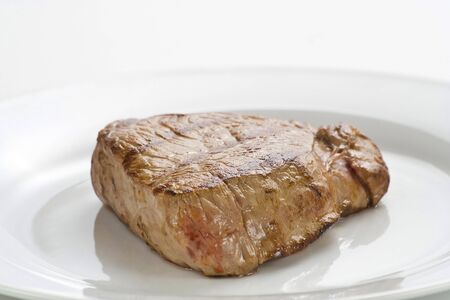 delicious beef grilled whith rice and vegetablesの写真素材