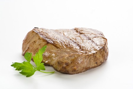 delicious beef grilled whith rice and vegetablesの写真素材