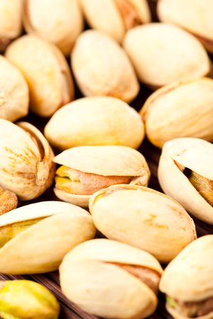 isolated on a white ground pistachio, nutsの写真素材