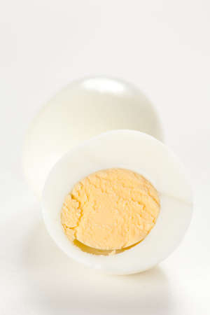 hard boiled egg isolated on white background