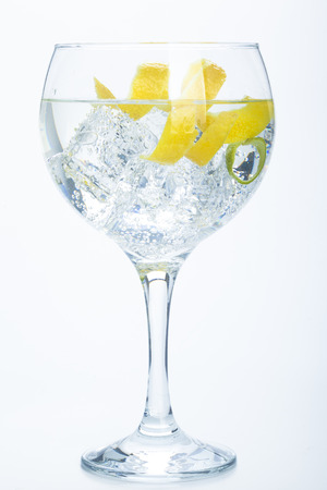 orange lemon and lime gin tonic isolated over white background orange lemon and lime gin tonic isolated over white background