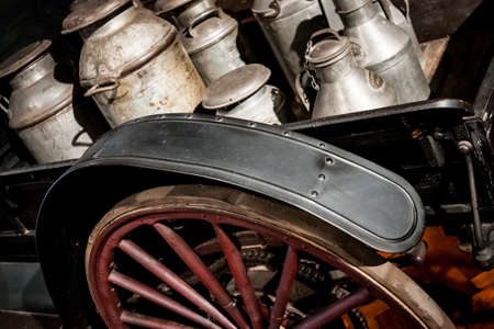 distributing goods was a serious thing in the old country. getting milk in good condition without propoer refrigeration was always a problemの写真素材