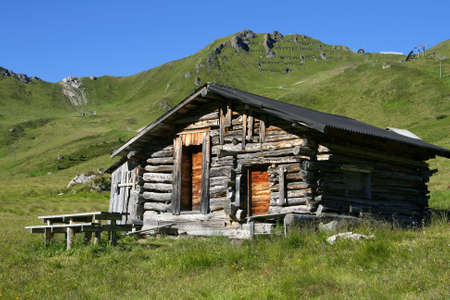 Characteristic mountain house called Baitaの写真素材