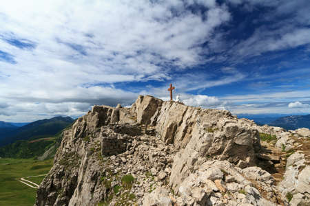 view from Castellazzo mount, Rolle pass  Trentino, Italy