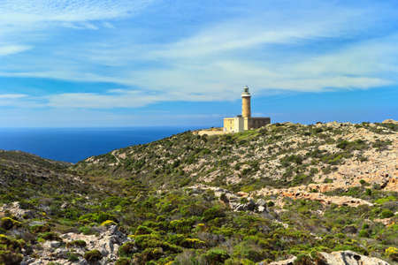 lighthouse in San pietro island, Carloforte, Italyの写真素材