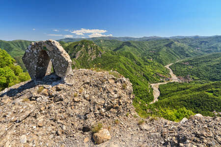 view from Rocche del Reopasso ridge, Liguria, Italy