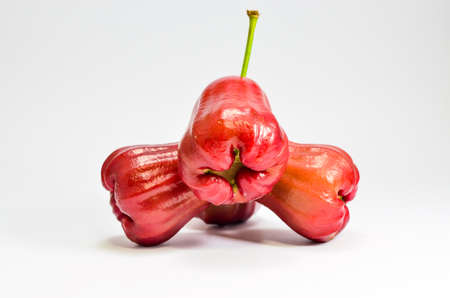 Rose apples isolated on white background.