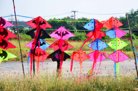 Colorful kites for sale.の写真素材